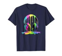 Casques d'écoute Peinture colorée Abstrait Musique Art T-Shirt