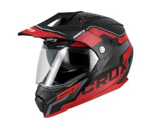 Casques Enduro Crux S789 Noir Rouge XL