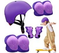 Casques et coussinets pour tout-petits - Casques de patinage et genouillères | Équipement de protection pour skateboard, casques pour enfants de 3 à 10 ans avec genouillères, coudières