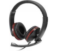 WE Casque micro filaire réglable – micro unidirectionnel pivotant, télécommande sur câble – Noir