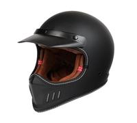 Casques Intégraux Vintage avec Visière, Casque De Moto Cross Homologué ECE, Casque De Moto Jet, Casque Moto Ouvert De Moto pour Homme Femme, Adulte Face Ouverte Demi Helmets C,XL