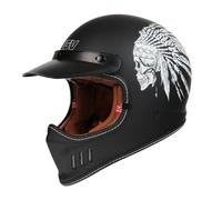Casques Intégraux Vintage avec Visière, Casque De Moto Cross Homologué ECE, Casque De Moto Jet, Casque Moto Ouvert De Moto pour Homme Femme, Adulte Face Ouverte Demi Helmets D,M