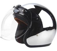 Casques Jet, Casques De Scooter, Casques De Moto, Casques Chopper - Casques De Moto Homologués ECE Avec Visière Et Pare-Soleil Pour Femmes, Hommes Et Adultes A3,M=(57-58cm)