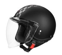 Casques Jet De Moto Casques Vintage ECEDOT Homologué 3/4 Face Ouverte À L'allemande Demi Casque De Moto avec Visière Casque Mobylette Moto Bols pour Femme Homme 6,XL:61-62CM