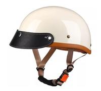 Casques Jet De Moto Casques Vintage ECEDOT Homologué Demi-Casque D'été pour Adulte Femme Homme avec Visière Amovible Face Ouverte Casque À L'allemande Casque Scooter 6,XL:61-62CM