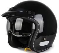 Casques Jet De Moto, Demi-Casque Moto Vintage Homologué Dot/ECE, Rétro Casques Bols avec Visière Et Boucle À Dégagement Rapide Réglable, Casque Ouvert pour Scooter Vélo Cruiser 3,M=57-58CM