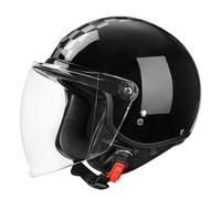 Casques Jet De Moto Vintage ECEDOT Homologué 3/4 Face Ouverte À L'allemande Demi Casque De Moto pour Femme Homme avec Visière Adulte Casque Mobylette Moto Bols 9,L:59-60CM