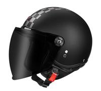 Casques Jet De Moto Vintage ECEDOT Homologué 3/4 Face Ouverte À L'allemande Demi Casque De Moto pour Femme Homme avec Visière Adulte Casque Mobylette Moto Bols 6,XL:61-62CM