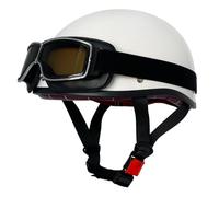 Casques Jet Moto Vintage avec Lunettes Demi Casque Bol Rétro Casque Scooter Ouvert ECEDOT Homologué pour Adultes Hommes Femmes Casque Classique pour Toutes Les Saisons Z-1,XL:61-62CM