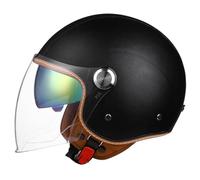 Casques Jet pour Moto Casque Rétro Lunettes Doubles Oreillettes Doublées Amovibles Casque Moto Adulte Homme Femme Homologué Casque De Karting Scooter Vélo Électrique Moto