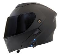 Casques Modulables Bluetooth Casque Flip-Up Integral Vintage ECEDOT Homologué Casque Intégraux Modulable avec Double Visière Les Haut-Parleurs Intégrés sont Réactifs I,XXXL:65-66CM