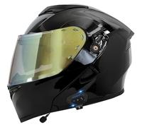 Casques Modulables Bluetooth Casque Flip-Up Integral Vintage ECEDOT Homologué Casque Intégraux Modulable avec Double Visière Les Haut-Parleurs Intégrés sont Réactifs L,M:57-58CM