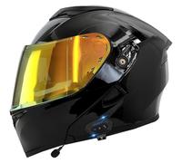 Casques Modulables Bluetooth Casque Flip-Up Integral Vintage ECEDOT Homologué Casque Intégraux Modulable avec Double Visière Les Haut-Parleurs Intégrés sont Réactifs T,XL:61-62CM