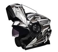 Casques Modulables Moto DOTECE Homologué Casques Intégraux Flip Up Motocross Homme Femme Casque Scooter Casque Intégraux Double Visière Casque Integral Modulable 6,XL61-62CM