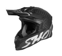 Casques moto cross SHOT RACE GEAR Lite Solid Carbon Silver Matt XS
