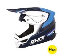 Casques moto cross SHOT RACE GEAR Race Tracer Blue Glossy L