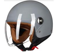 Casques Moto Vintage Homme Casques Jet Casques de Moto Ouverte Casque de Cyclomoteur ECE Homologué, Demi Casque Homme Femme, À L'allemande Casques Bol, pour Cruiser Chopper 6,XL=61-62cm