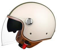 Casques Moto Vintage Homologué ECE, Double Visière Casque de Moto Jet Casques de Moto Ouverte Homme, À L'allemande Casques Bol Casque Mobylette Rétro, Unisexe Casque Scooter 6,XL=60-62cm
