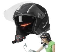 Casques pour adultes moto - double visière, casque à point de conduite | Shell léger respirant, sangle de menton sécurisée plus utilisation de l'équipement de sécurité de scooter à vélo de rue pour le