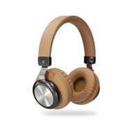 KSIX Retro 2 - Écouteurs avec micro - circum-aural - Bluetooth - sans fil, filaire - Suppresseur de bruit actif - jack 3,5mm - brun Brun G