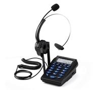 Casques téléphoniques de centre d'appel de bureau avec microphones antibruit et écran de l'appelant DTMF