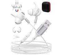 Casques USB PC Filaire,Écouteurs Filaires USB avec Micro 2,3m Câble PC Casque Gaming Stéréo HiFi avec Fonction Muet Anti-Bruit Intra-Auriculaires Écouteur Gamer pour PS 4/5 Dell Ordinateur Portable