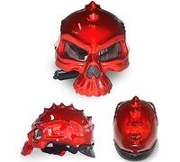 Casques Vintage à Face Ouverte Casque Demi Tête De Mort Homologué ECE Casque Jet Rétro Casque de Moto Vélo Casque de Scooter A,XL=61-62CM