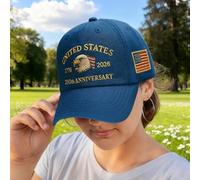 Casquette 250e Anniversaire - Broderie Patriotique | Casquette Baseball Unisexe Réglable, Chapeau Militaire Vintage pour Plein Air