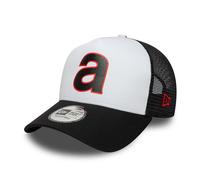 Casquette 9forty E-Frame Trucker Aprilia Blanche Logo Noir