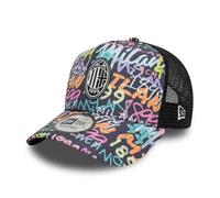 Casquette 9FORTY E-Frame Trucker Graffiti AOP AC Milan Noir/Multicolore Taille Unique Adulte Taille unique