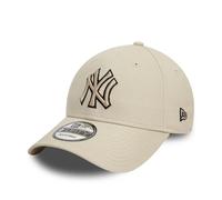 Casquette New Era Team Outline 9FORTY New York Yankees beige noir