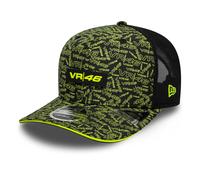 Casquette 9seventy Stretch Snap Vr46 All Over Print Noir, Moto Gp