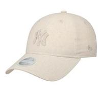 New Era Casquette 9Twenty WMNS Midi Linen NYEra Femme - Curved Brim Cap de Baseball MLB Boucle en Metal, avec Visiere, Visiere Printemps-ete Printemps Ete Automne Hiver - Taille Unique Blanc Creme