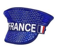 casquette à strass capitaine france adulte - boland 61991 Bleu G
