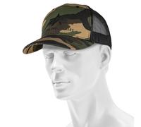 Casquette à visière Basic Trucker Cap Alpha Industries - Woodland Camo 65 universel
