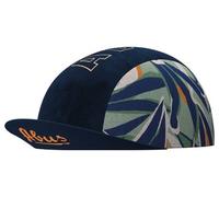 ABUS Race Cap - casquette cycliste stylée avec bande sweat - protection contre le soleil, les insectes et la transpiration - s'adapte sous le casque de vélo de course - bleu foncé avec motif, M