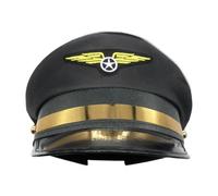Casquette Accessoire Pilote Cool Uniforme Cosplay De Rôle Capitaine