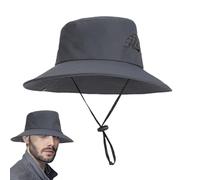 Casquette Adventure Safari - Support contre les rayonnements UV, bord de protection de 8 cm de large, cordon de serrage réglable de 58 cm, étui pour accessoires en fibre, équipement de voyage | pour l