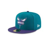 Casquette ajust e 59FIFTY bicolore pour homme des Charlotte Hornets de la NBA, couleur sarcelle.
