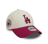 Casquette ajustable 9FORTY crème avec patch World Series de LA Dodgers
