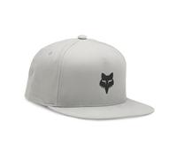 Casquette ajustable Fox Head, snapback, visière plate Logo Gris