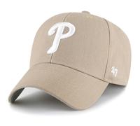 Casquette ajustable MLB 47, kaki et blanc, avec logo principal, taille unique pour adulte - Philadelphia Phillies - kaki et blanc