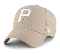 Casquette ajustable MLB 47, kaki et blanc, avec logo principal, taille unique pour adulte - Pirates de Pittsburgh - kaki et blanc