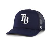 Casquette ajustable MLB 47 unisexe pour adulte, en maille mousse, style camionneur (Rays de Tampa Bay)