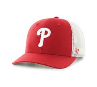 Casquette ajustable MLB Trucker Snapback '47 pour adulte, taille unique - Philadelphia Phillies, rouge