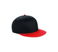 Casquette ajustable sergé de coton noir / rouge vif TU