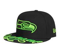 Casquette ajustée New Era 59Fifty - NEON SCRIPT Seattle Seahawks - Noir - Homme - Sportswear 7 1/8