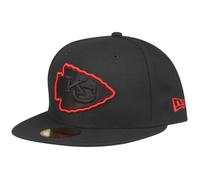 Casquette ajustée - NEW ERA - 59Fifty - NFL Kansas City Chiefs - Noir - 100% polyester 7 1/8
