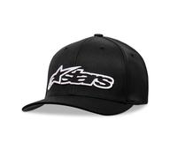 Casquette Alpinestars Semi Curve Flexfit pour hommes ~ Blaze noir blanc