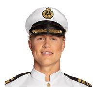 CASQUETTE AMIRAL AJUSTABLE COMMANDANT BATEAU Blanc